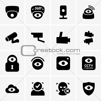 Video surveillance icons