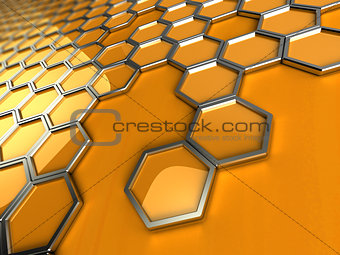 abstract pattern of honeycombs