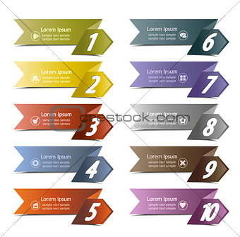 10 number banners