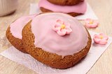 gingerbread with pink icing