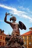 Siren Monument, Old Town in Warsaw, Poland 
