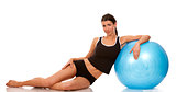 fitness woman with ball