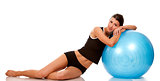 fitness woman with ball