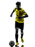brazilian soccer football player young man silhouette