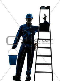 repair man worker silhouette