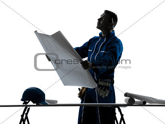 man construction  Architect silhouette
