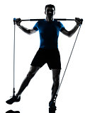 man exercising gymstick workout fitness posture