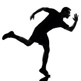 man runner running silhouette