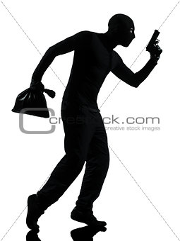 thief criminal holding gun