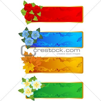 Decorative frame with flowers-1