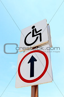 handicapped parking place sign
