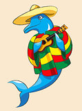 Dolphin and guitar