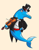 Dolphin and violin