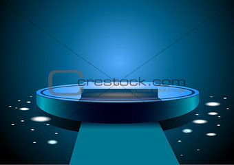 Blue podium