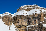 Rocky Mountains on the Ski Resort of Arabba, Dolomites Alps, Ita