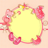 Pink baby shower card