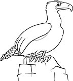 cartoon eagle for coloring book