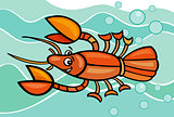 happy crayfish cartoon illustration