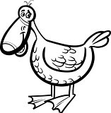 duck cartoon illustration for coloring