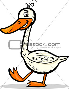 goose farm bird cartoon illustration