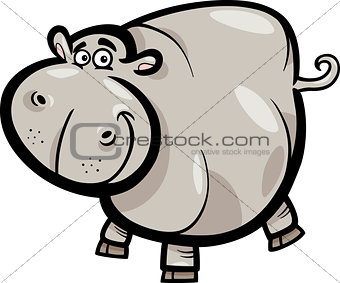 Hippo or Hippopotamus Cartoon Character