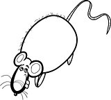 rat cartoon character for coloring book