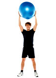 Man with big ball over his head