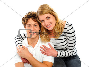 Playful young couple in love