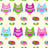 owls pattern 