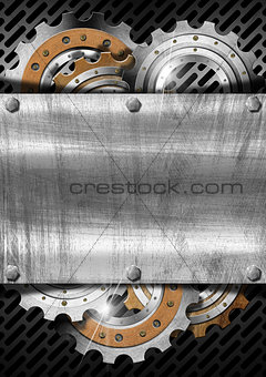 Industrial Gears Metal Background