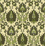 Persian floral vector seamless pattern