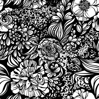 Fantasy abstract floral seamless pattern