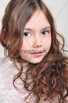 adorable little girl with freckles