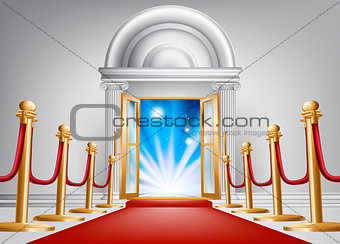 Red carpet entrance