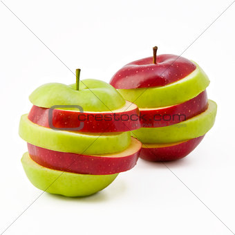 Two mixed apples