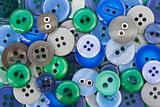 Green and Blue Sewing Buttons