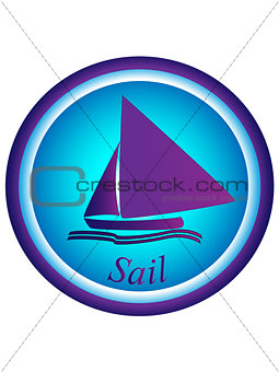 Boat - sail logo
