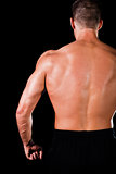 muscular bodybuilder's back