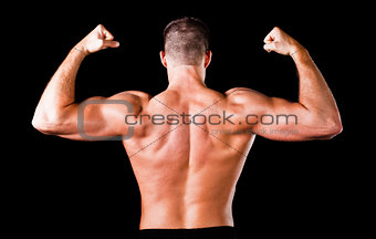 muscular bodybuilder's back