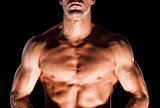 Muscular man's chest