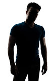 Fashionable male figure in silhouette