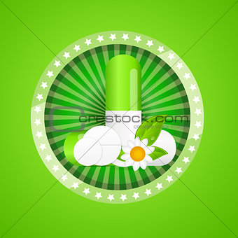 Herbal pill  Environment background vector illustration