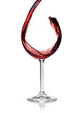 Wine collection - Red wine is poured into a glass