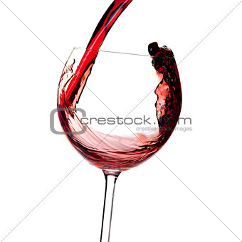 Wine collection - Red wine is poured into a glass