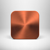 Technology App Icon with Bronze Metal Texture