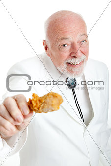 Southern Gentleman With Fried Chicken Drumstick