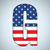 USA Independence Day Alphabet Letters