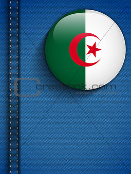 Algeria Flag Button in Jeans Pocket