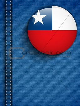 Chile Flag Button in Jeans Pocket