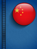 China Flag Button in Jeans Pocket